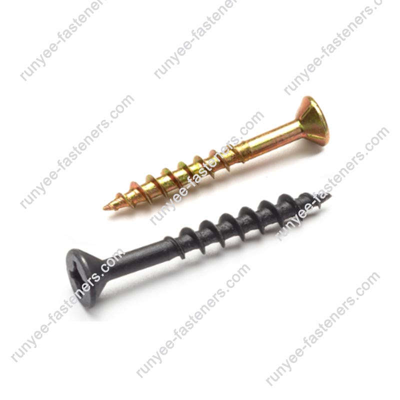 Square Countersunk Flat Head Chipboard Screw Coarse Thread