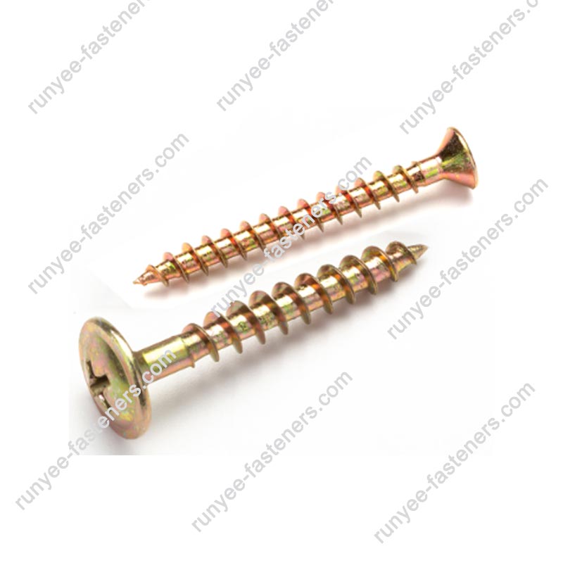 Square Countersunk Flat Head Chipboard Screw Coarse Thread