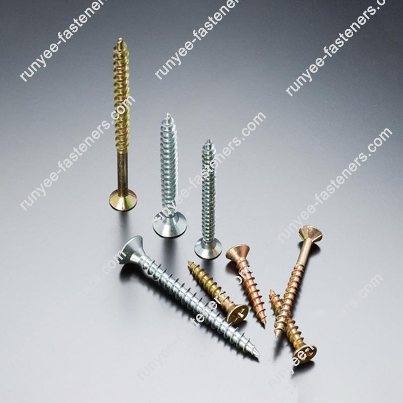 Square Countersunk Flat Head Chipboard Screw Coarse Thread