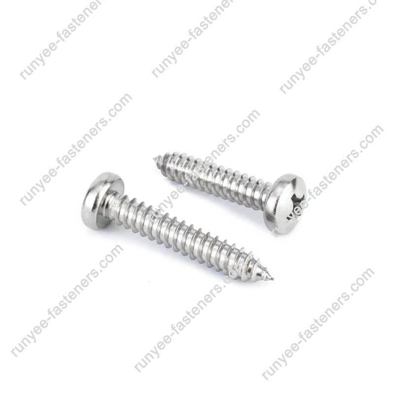 DIN7981 Phillips and Slotted Pan Head Self Tapping Screw AB Thread