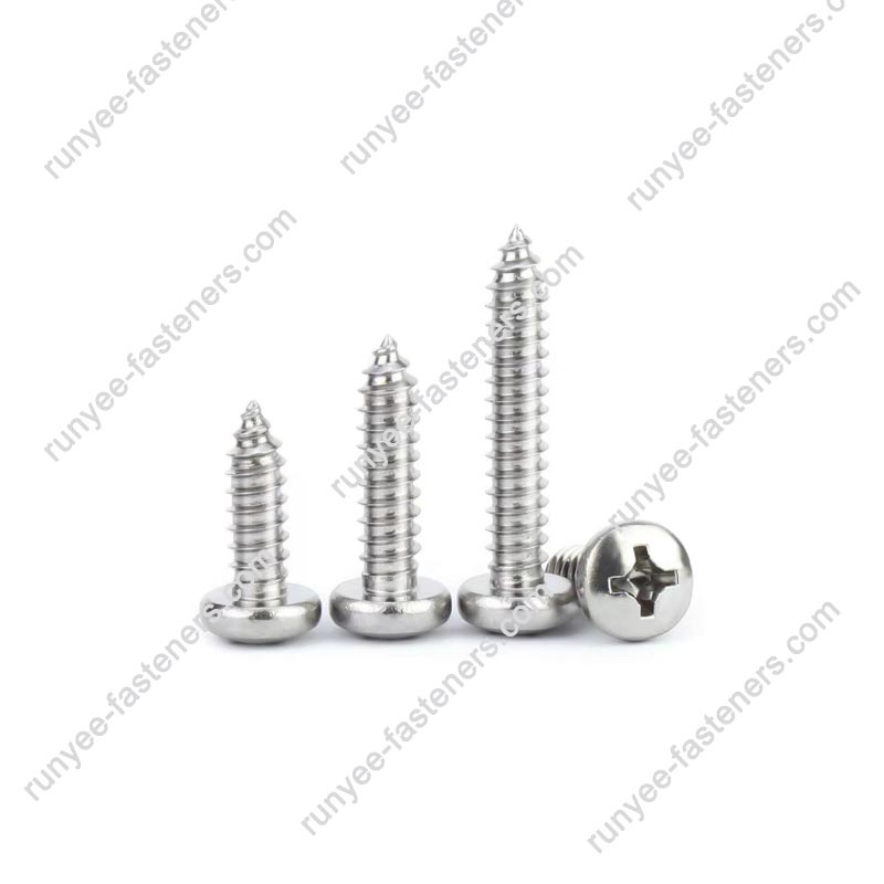 DIN7981 Phillips and Slotted Pan Head Self Tapping Screw AB Thread