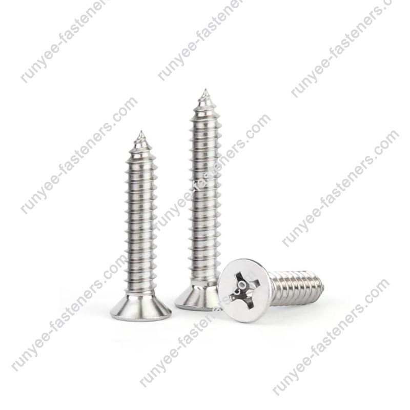 DIN7982 Phillips Countersunk Flat Head Self Tapping Screw AB Thread