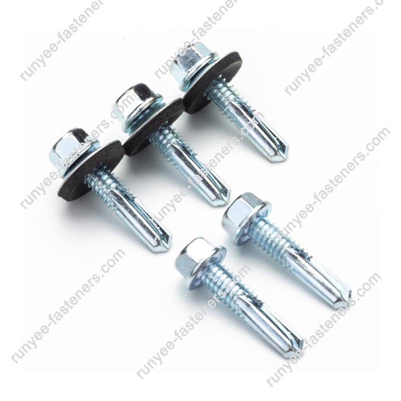 Sandwich Panel Hex Head Self Drilling Roofing Screw Double Thread No.5