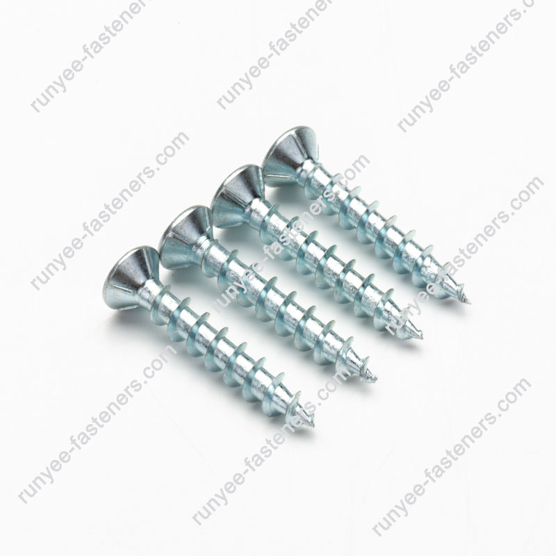 Phillips Flat Head PVC Window Screw Coarse Thread