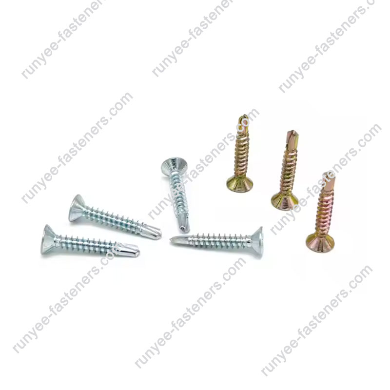 Phillips Flat Head PVC Window Screw Coarse Thread