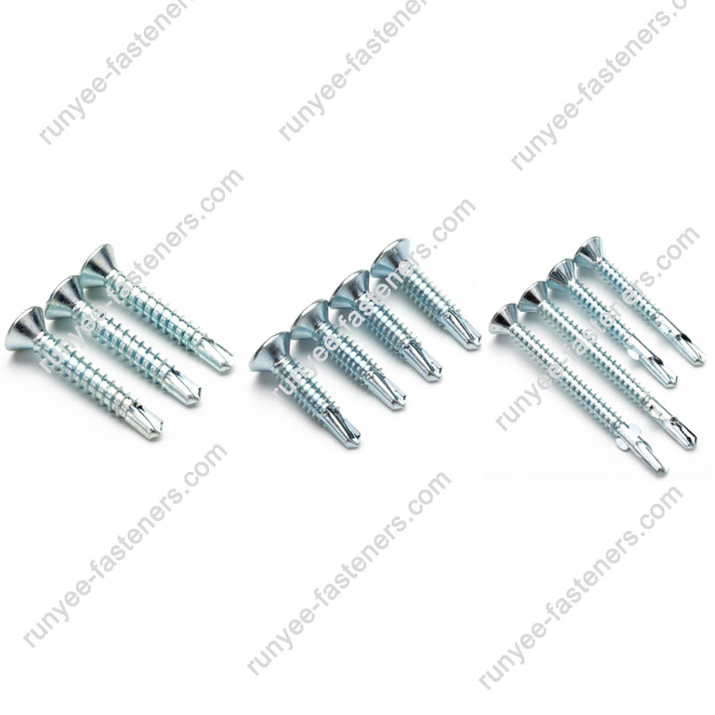 Phillips Flat Head PVC Window Self Drilling Screw Coarse Thread