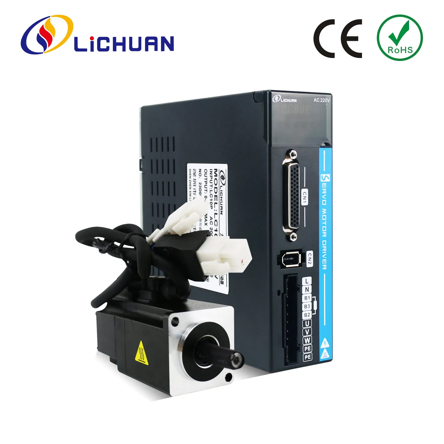 AC servomotor 100W 3000rpm 0,32nm 60mm flens for cnc