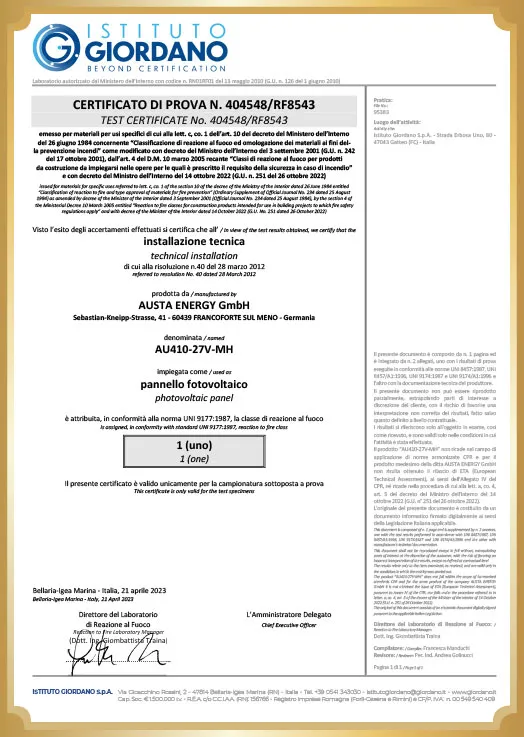 Certificate-for-fire-resistance-in-Italy-Austa_Perc-Mono