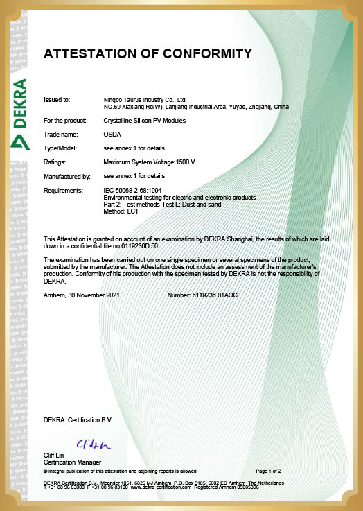 Osda-Teste de poeira e areia-IEC-60068-2-681994