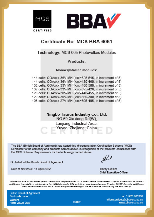 Certificat Osda-MCS