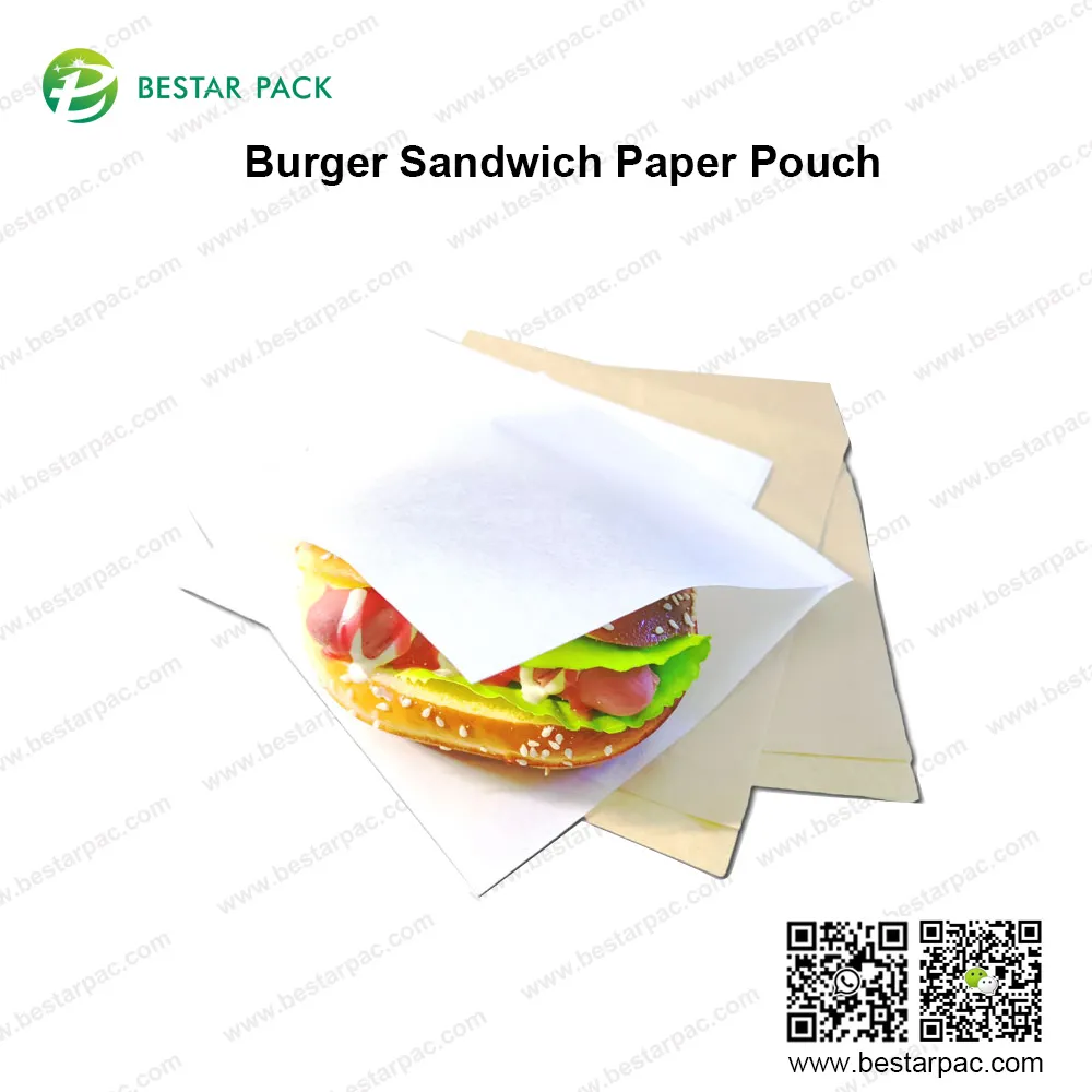 Bolsa de papel para sándwich de hamburguesa