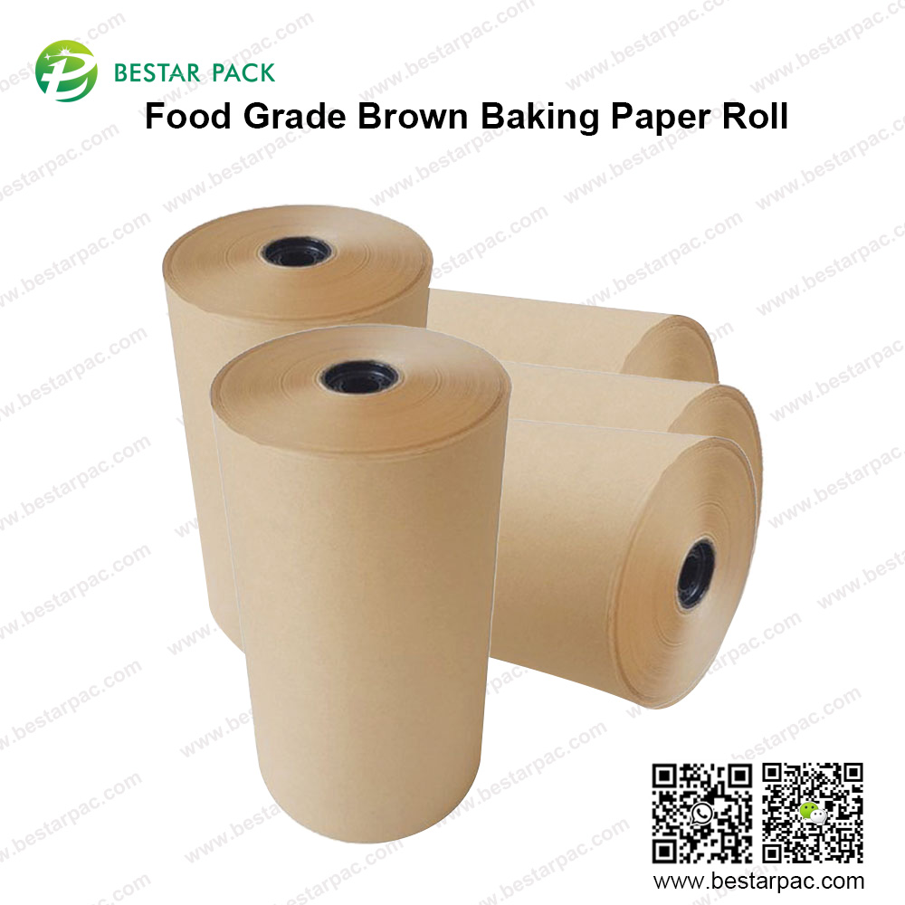 Рулон бумаги для выпечки коричневого цвета для пищевых продуктов