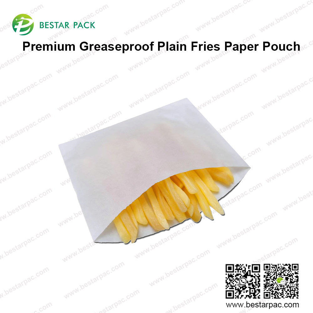Жиронепроницаемый обычный бумажный пакет для картофеля фри премиум-класса