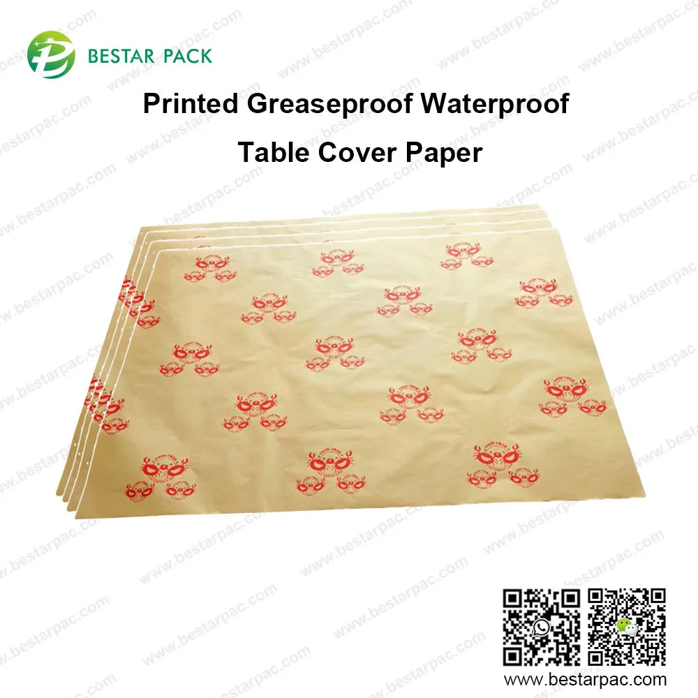 Papier de couverture de table imperméable et ingraissable imprimé