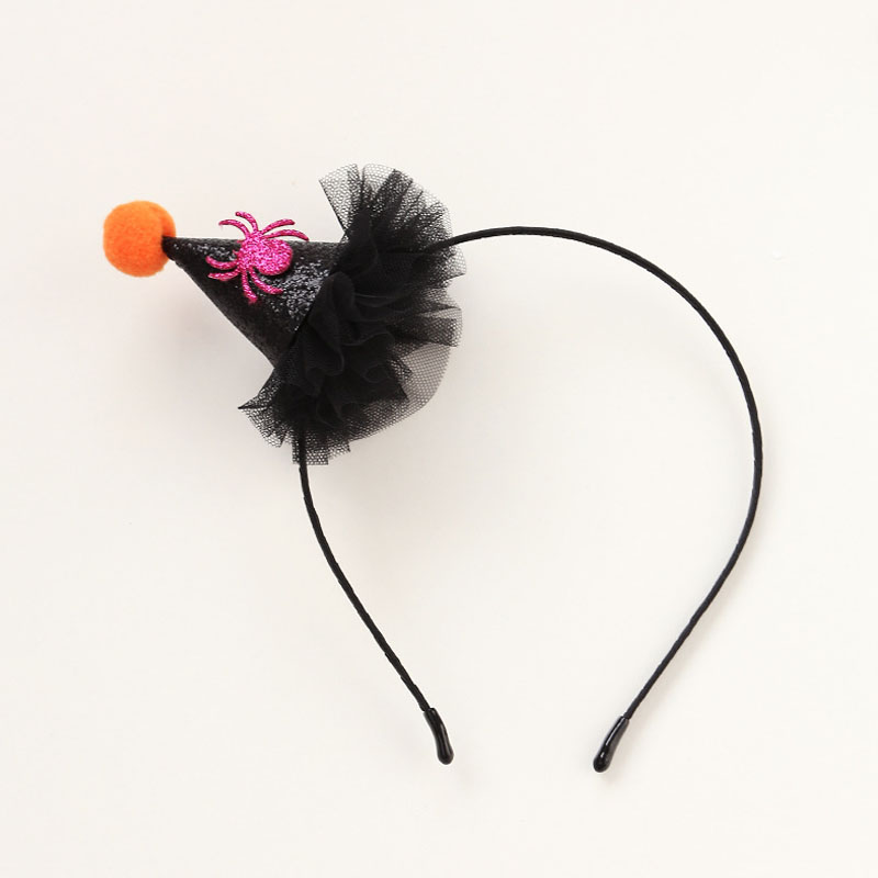 Mini Witch Hat With Mesh Headband Halloween Party Accessories