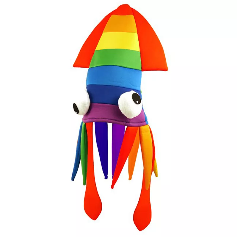 Ocean Sea Animal Rainbow Squid Hat for party Applicable scene