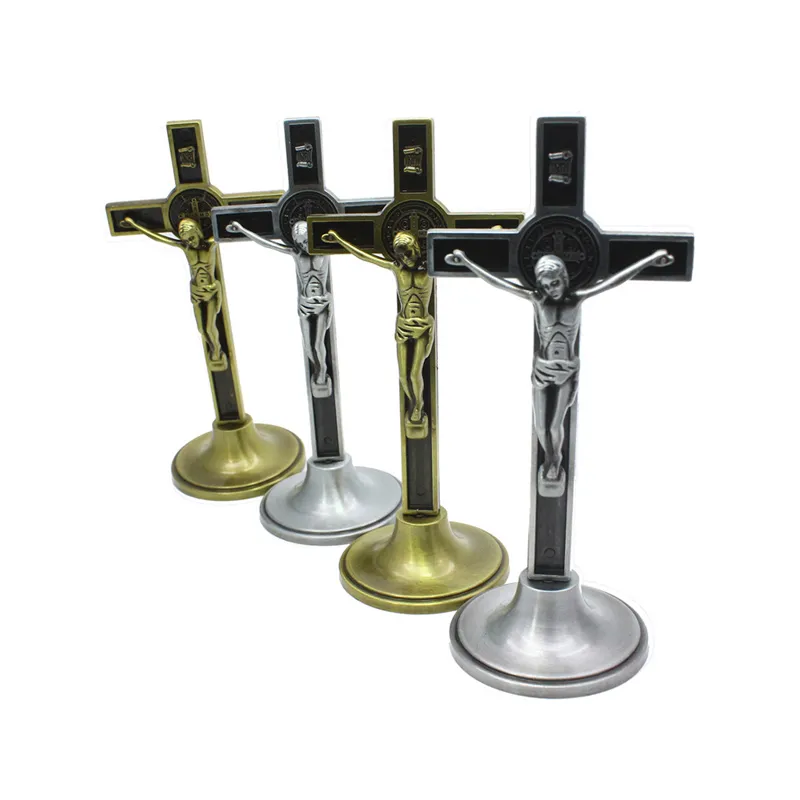 Alloy Metal Wall Cross Christ's Bitterness Cross Staty Stand