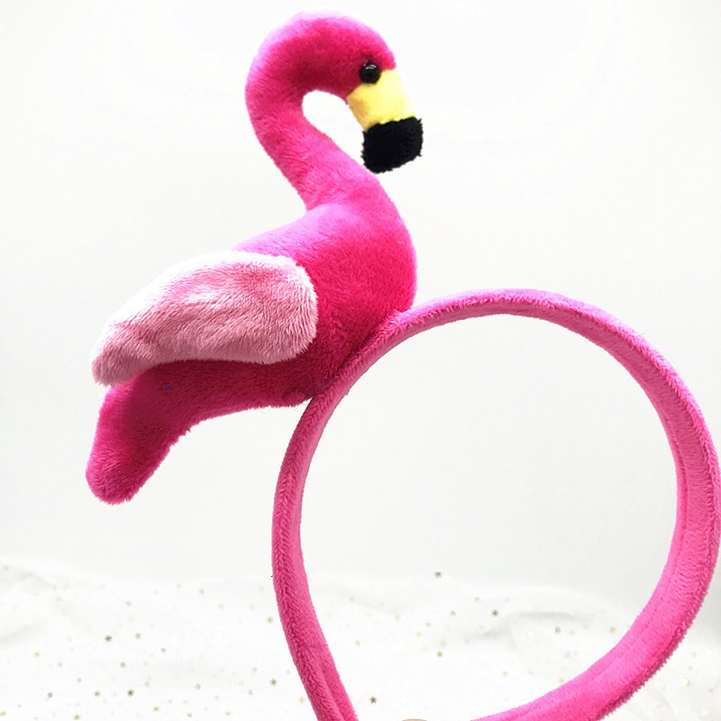 Plush Fabric Pink Flamingo Kids Headband