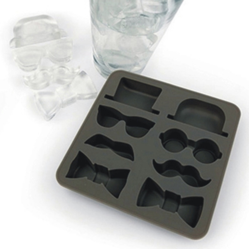 bow tie ice mold beard ice box ice cube tray maker