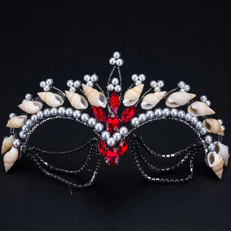 Rhinestone Crystal Fancy Masquerade øjenmaske