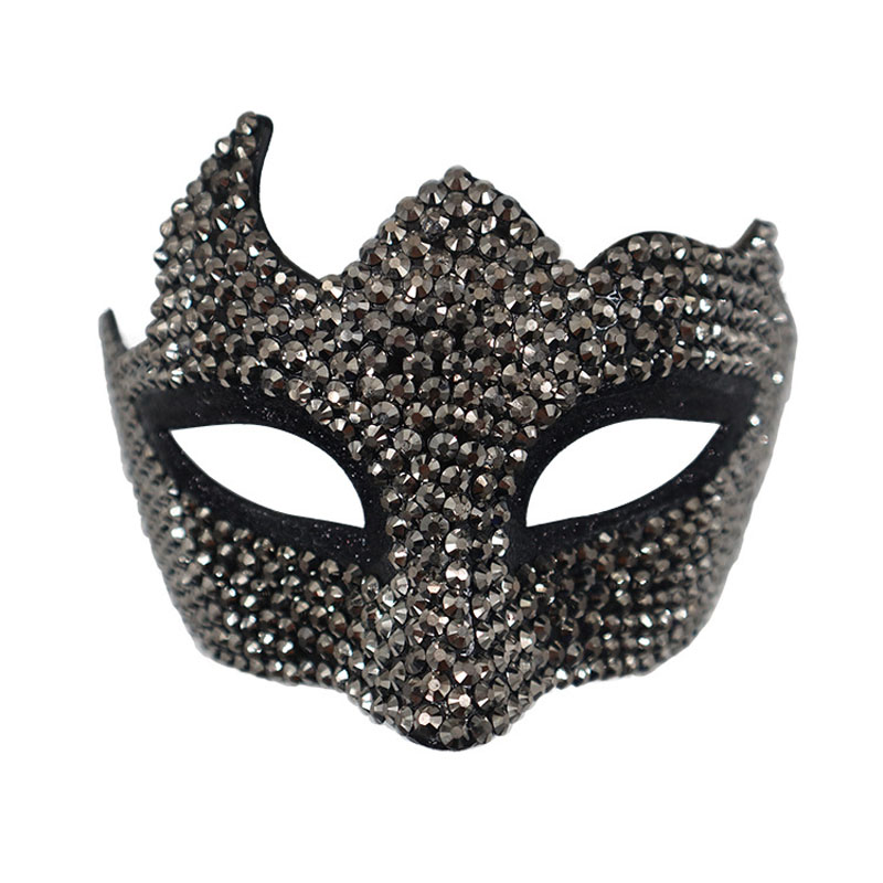 carnival diamond set half face mask