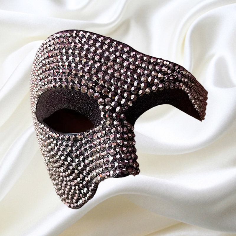 carnival diamond set half Face masquerade mask