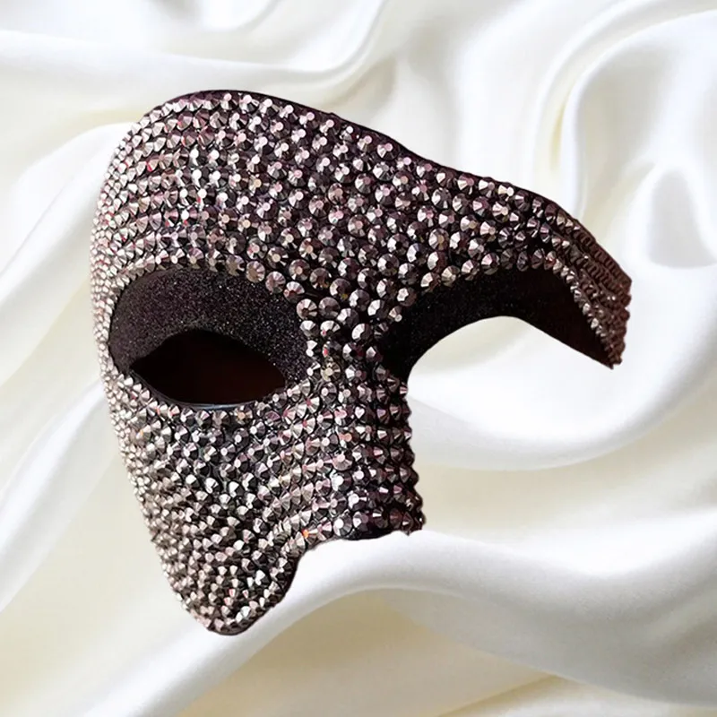 karneval diamant sæt halv Face maskerade maske