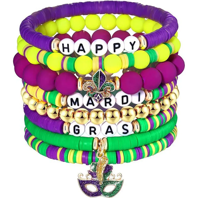 Carnaval Mardi Gras Pulseras Accesorios