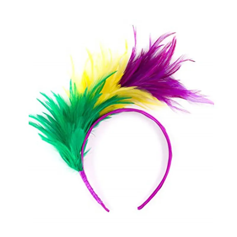 Carnival Rainbow Feather Headband