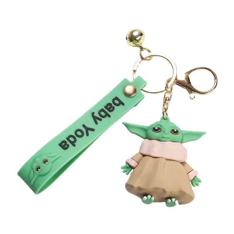 Cartoon Baby Yoda Anime Action Figure Doll Toy Keychain