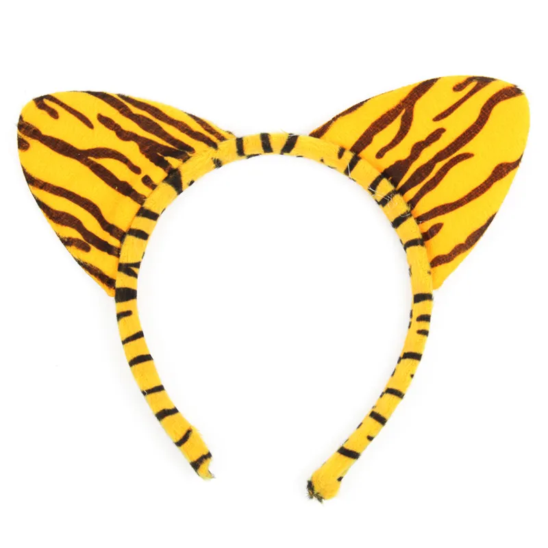 Tegnefilm Tiger Zebra Leopard Cow Ears Pandebånd