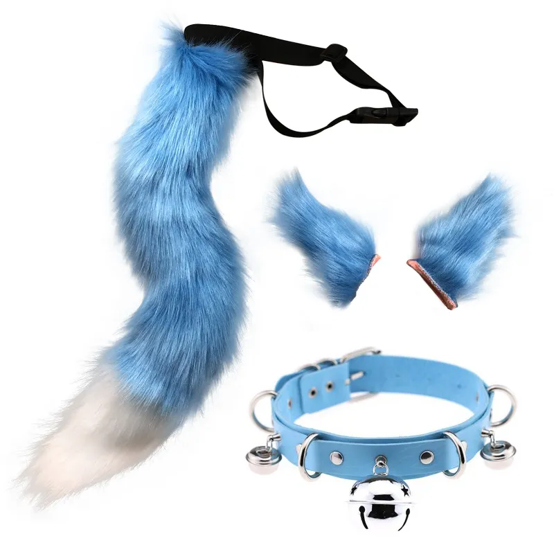 Cat Ears and Wolf Fox Animal Tail Cosplay Costume