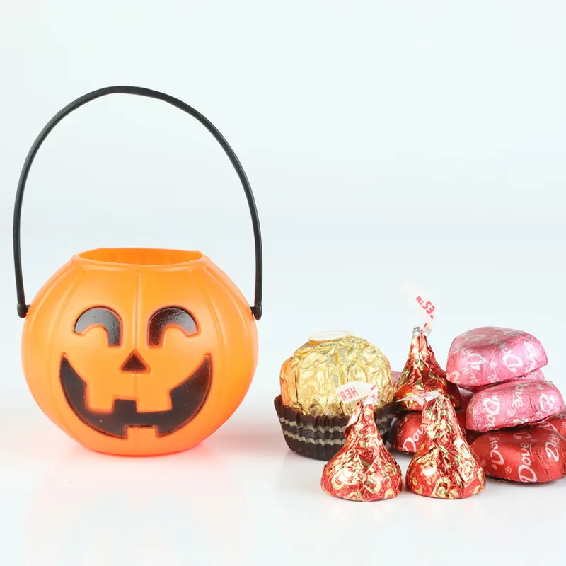Children's Plastic Candy Jar Jack-o-lantern Pumpkin Bucket