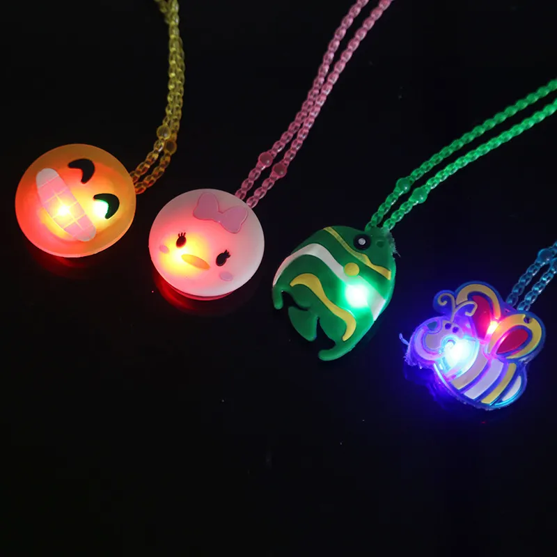 Colorful Acrylic Beads LED Light Up Necklace