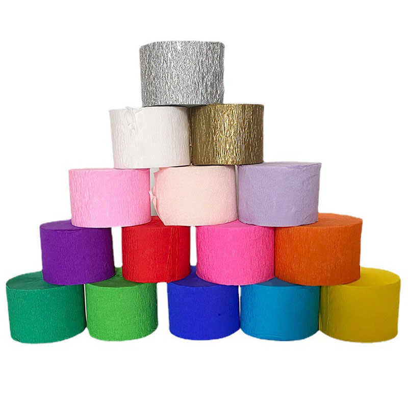 Colorful Party Decoration Streamer Wedding Decoration Crepe Paper Streamer