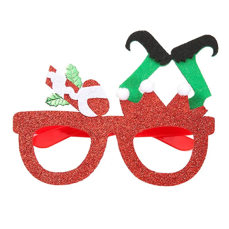 Suministros de decoración navideña para fiestas, gafas