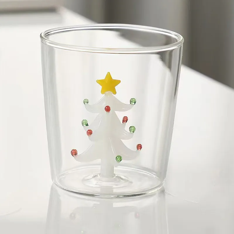 Custom Logo Water Glass Cup Christmas Gifts