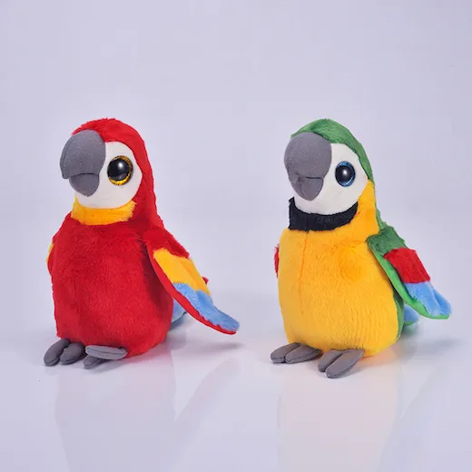 Custom Parrot Plush Green Parrot Toy For Baby