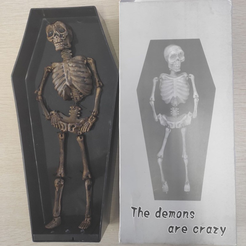 Dancing Skeleton Halloween Scary Coffin Skeleton Electric Toys