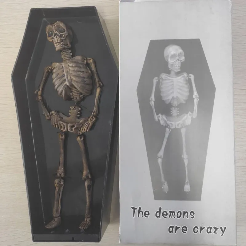 Menari Skeleton Halloween Scary Coffin Skeleton Mainan Elektrik