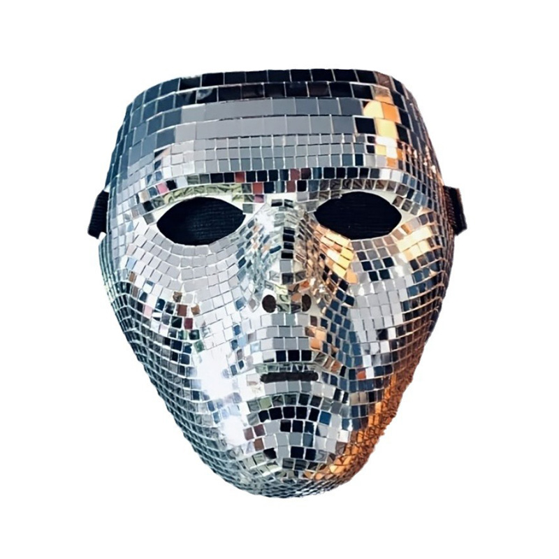 Disco Ball Glitter Mask Halloween Face Cover