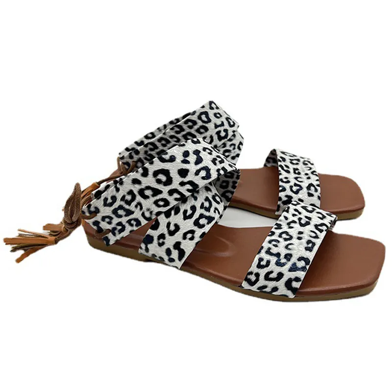 Leopard Summer Beach Flat Sandals