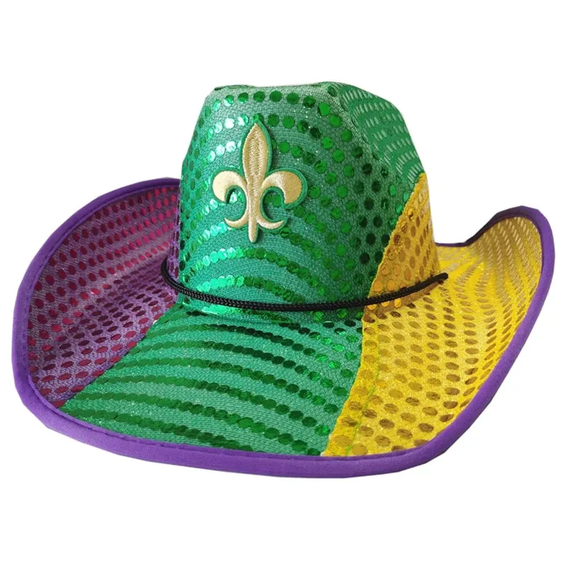 Festival Cap Sequin Cowboy Hat for Carnival