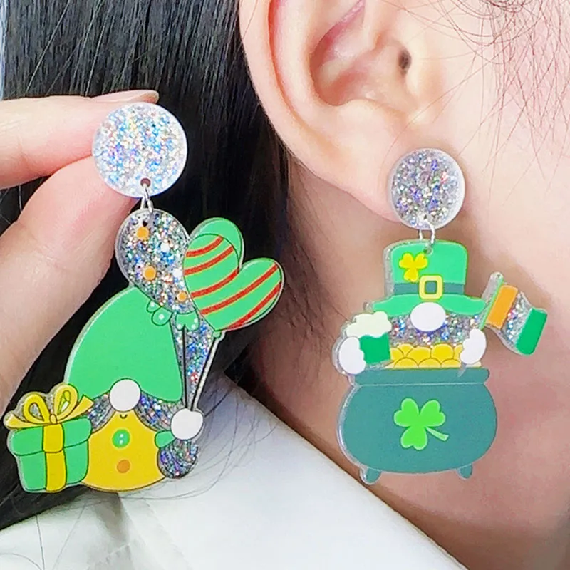 Festival Patrick's Day Stud Earring