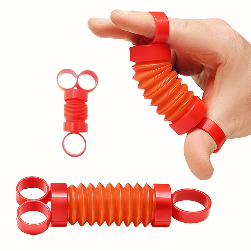 finger pull tube pressure reduction toy