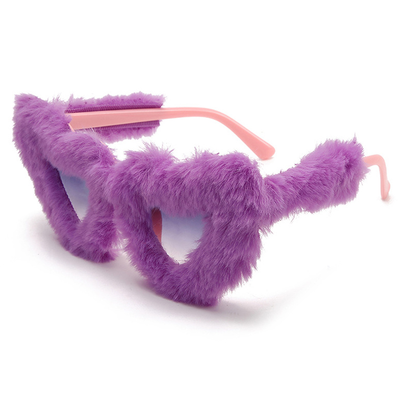 Fuzzy love sunglasses