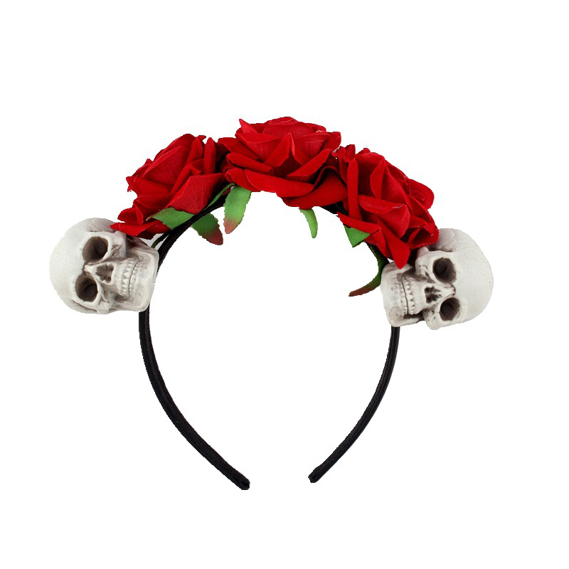 Halloween Flowers with Skull Party Accessories Headbands