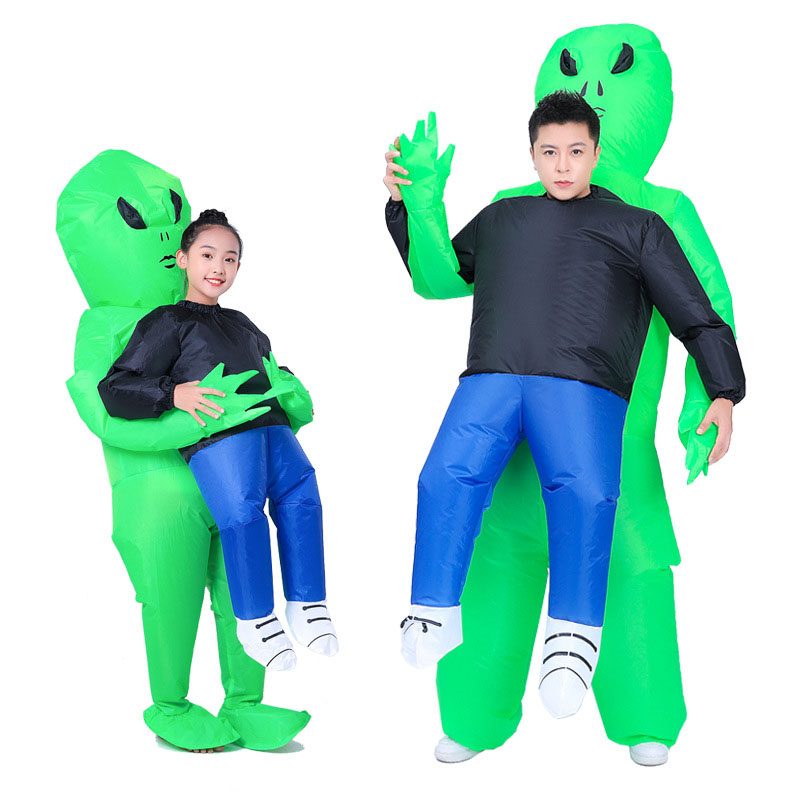 green fancy dress cosplay hostage party giant inflatable costume