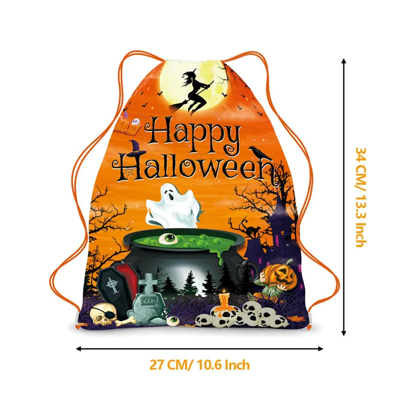 Halloweenowa torba z siatki Śliczna torba na prezenty w stylu