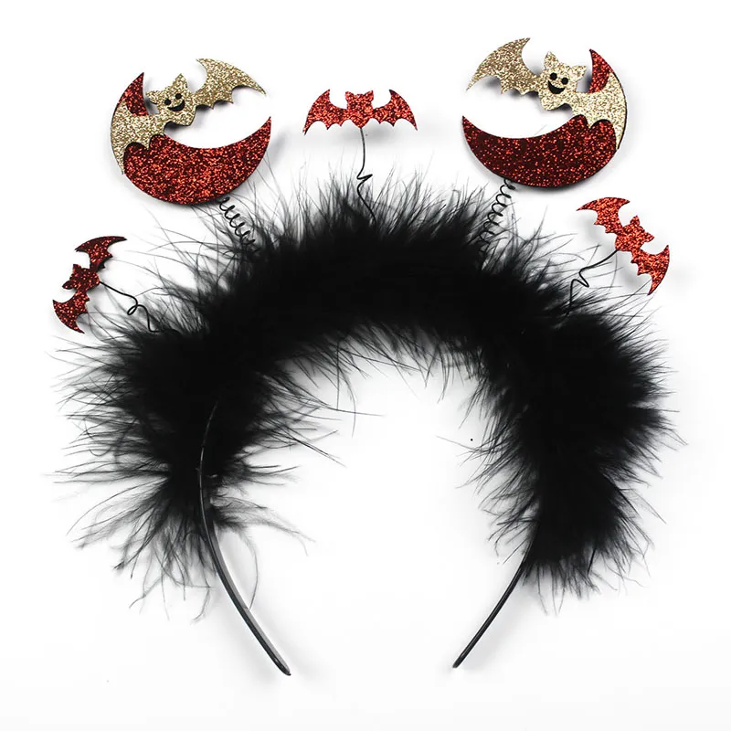 Diadema de plumas para accesorios de fiesta de Halloween